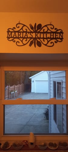 Customer photo review of Custom Metal Kitchen Silverware Wall Art | 20+ Color Options