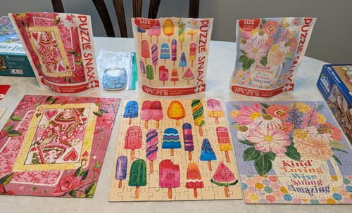 Customer photo review of Llama Llyft 48 Piece Jigsaw Puzzle Snax