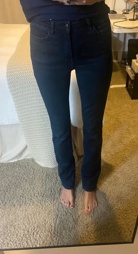 Customer photo review of Sloane Tall Straight Leg Jean - Dark Wash