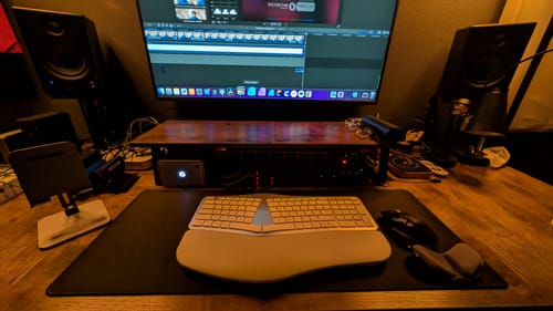 Customer photo review of Wireless Ergonomic Keyboard for Mac