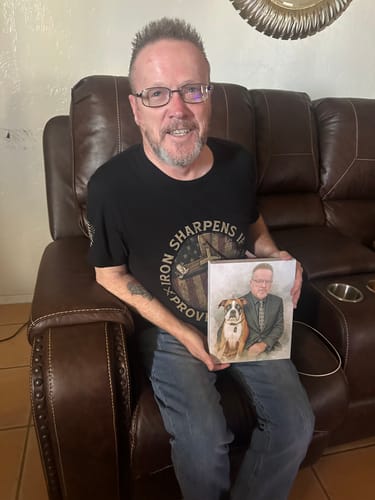 Customer photo review of Pet Memorial Portrait
