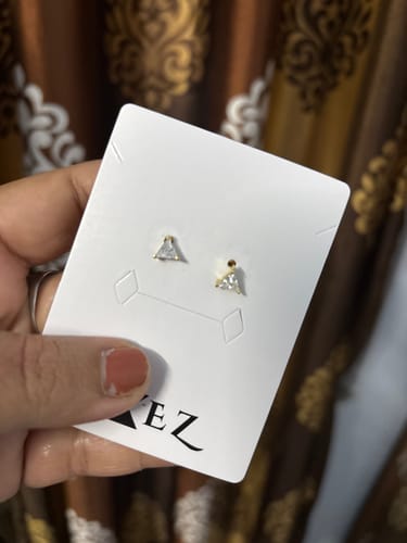 Customer photo review of Trixie Diamond Studs