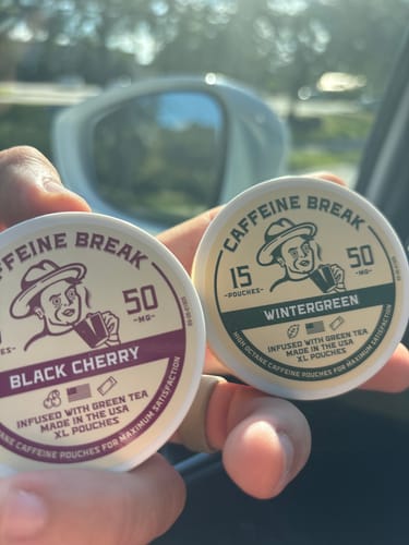Customer photo review of Wintergreen Caffeine Pouches