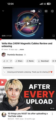 Customer photo review of Volta MAX - 240W USB-C Magnetic Charging Cable (Nylon Braided)