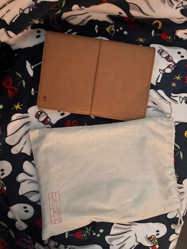 Customer photo review of Refillable Folio - SADDLE BROWN