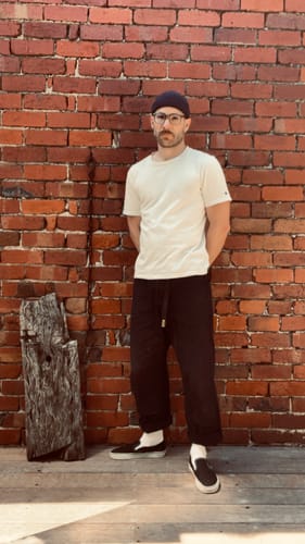 Customer photo review of 10 oz Cotton Canvas Climbing Pants - Navy