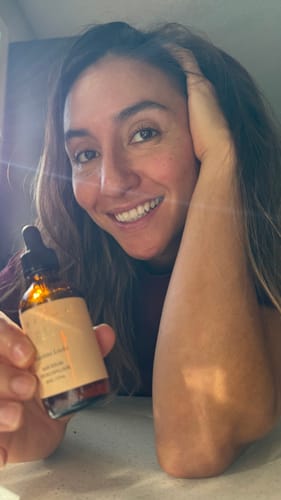 Customer photo review of Flowering Hair Serum