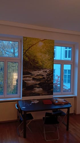 Customer photo review of Poster | Gebirgsfluss im Wald | Hochformat