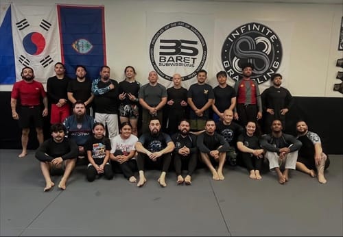 Customer photo review of Standard Black Long Sleeve No-Gi Mens BJJ Rash Guard - (Pack of 3)