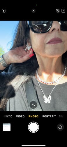 Customer photo review of Flutter Necklace