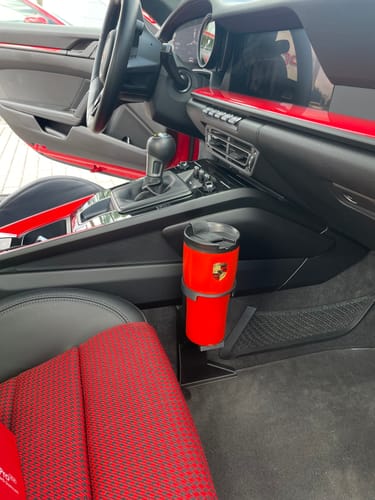 Customer photo review of The Flip Porsche 992 Cup Holder