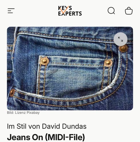 Customer photo review of Jeans On (MIDI-File)