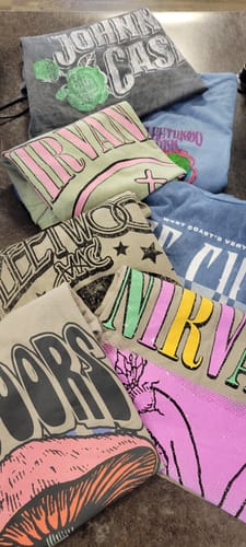 Customer photo review of Damaged Cotton Tees Wholesale