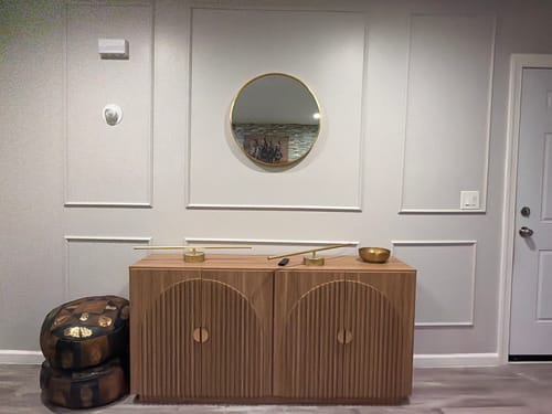 Customer photo review of 65" Arched Modern Fluted Sideboard Buffet Cabinet