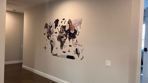 Customer photo review of 3D Wooden World Map Mystery