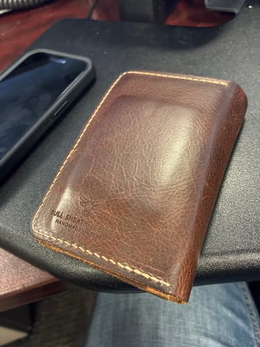 Customer photo review of Federal Badge Wallet Small - Walnut