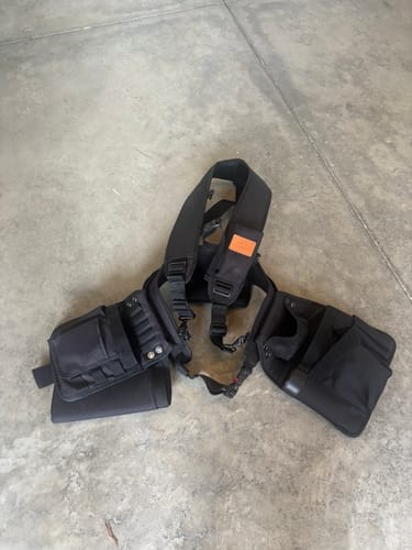 Customer photo review of Perkins Builder Brothers Essential Tool Belt Suspenders - One Size