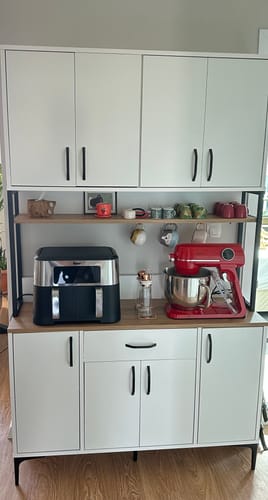 Customer photo review of Rani JE127 Çok Amaçlı Dolap 8 Kapaklı 1 Çekmeceli Kiler Mutfak Dolabı Beyaz - Sepet Ceviz