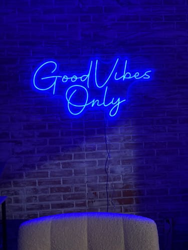 Customer photo review of Good Vibes Only LED Neon Sign Light