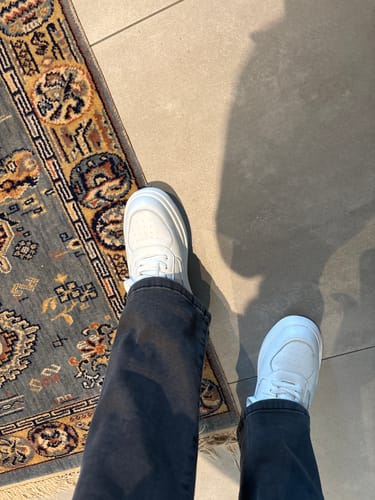 Customer photo review of ELEVATESHOES WHITE CASUAL