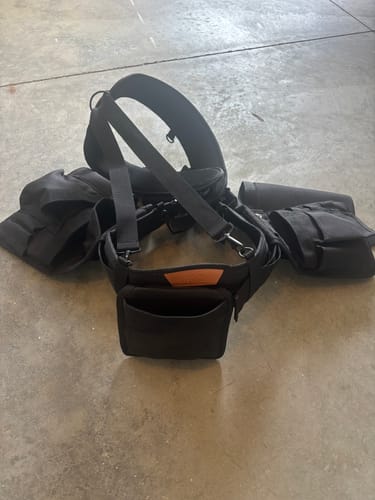 Customer photo review of Perkins Builder Brothers Essential Tool Belt Suspenders - One Size
