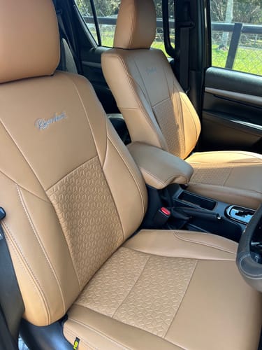 Customer photo review of SIGNATURE SERIES Front Row Seat Covers - Toyota Hilux 8th Gen - SR5, Rugged X & Rogue with Leather Seats (Made To Order)