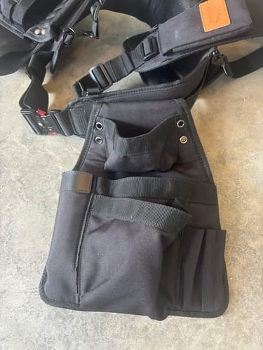 Customer photo review of Perkins Builder Brothers Essential Tool Belt Suspenders - One Size