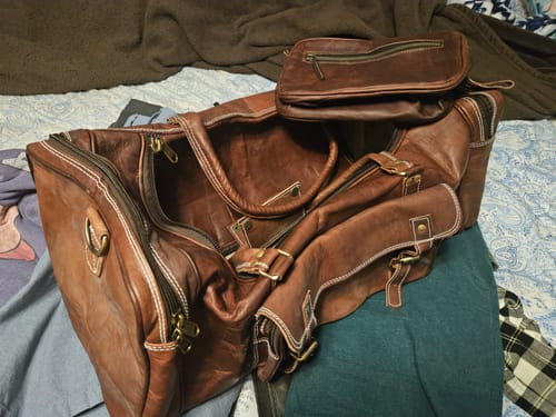 Customer photo review of Traveler Weekender Duffle Bag + FREE Toiletry Bag