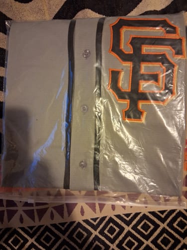 Customer photo review of Men's San Francisco Giants Barry Bonds #25 White Replica Player Jersey1