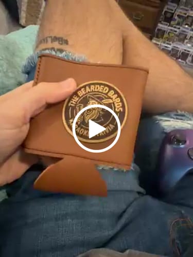 Customer video review of Custom Leather Koozies Can Cooler Sleeves Neoprene Authentic Leather Patch