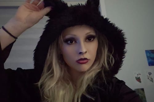 Customer photo review of PRIMAL ® Possessed - Black Colored contact Lenses