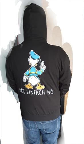 Customer photo review of Nö! Ente - Hoodie Unisex Rückendruck
