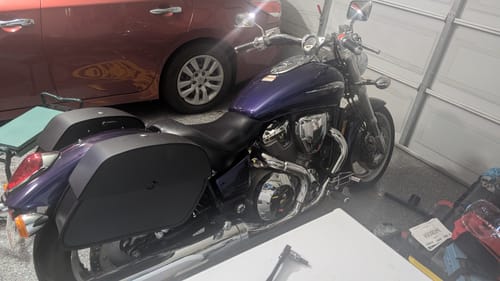 Customer photo review of 28L - Panzer Medium Hard Mount Honda VTX 1800 C Motorcycle Saddlebags