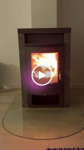 Customer video review of Glasplatte Kamin, Funkenschutzplatte Glas für Kaminofen - Rundbogen