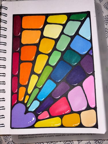 Customer photo review of Ohuhu Honolulu 216 Colors Dual Tips Alcohol Art Markers