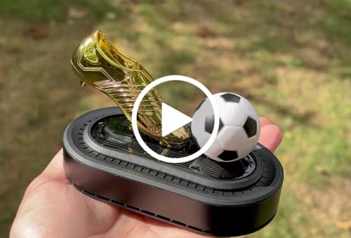 Customer video review of Solar Powered Soccer-Themed Car Air Freshener