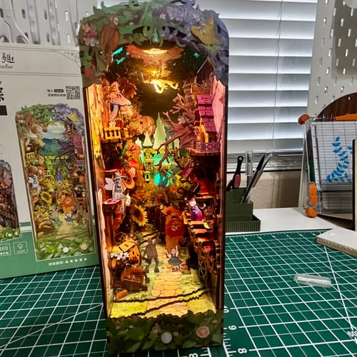 Customer photo review of Dorothy's Journey DIY Wooden Book Nook Shelf Insert