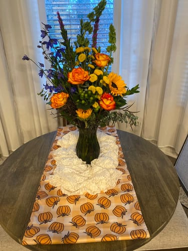 Customer photo review of Subtle F*ck Trump Pumpkin Hand Towel