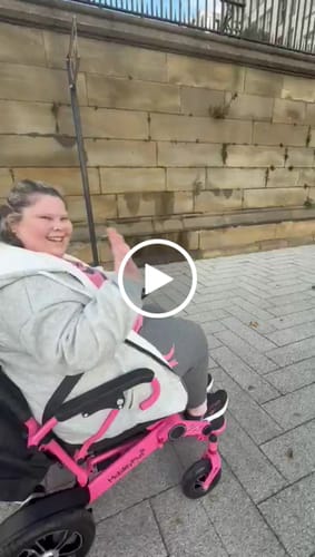 Customer video review of MobilityPlus+ Ultra-Light RangerXL Folding Electric Wheelchair