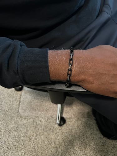 Customer photo review of Men’s Personalised Legacy Bracelet