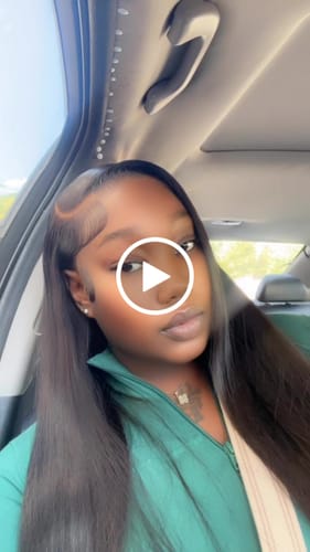 Customer video review of CurlyMe Silky Straight Long Hair 13x6 Lace Front Wigs Pre Plucked Natural Hairline