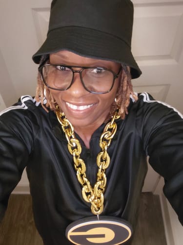 Customer photo review of Grambling State University HBCU Big Chain Necklace with 3D Foam Pendant