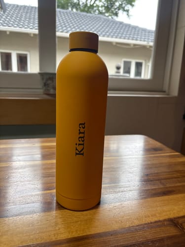 Customer photo review of Core Series Flask | Sunshine Yellow