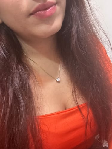 Customer photo review of Round Solitaire Necklace