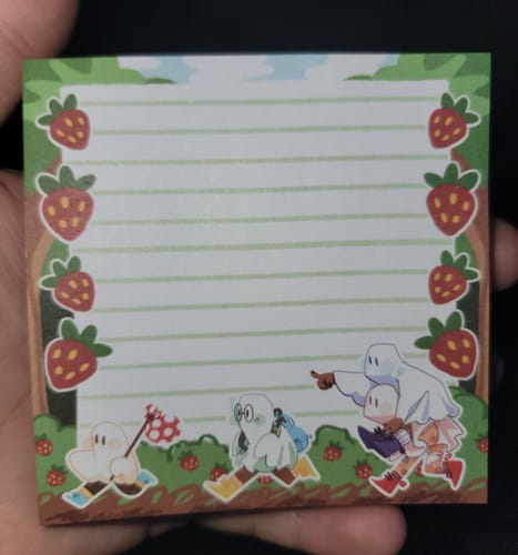 Customer photo review of Runaway Ghost Sticky Notes