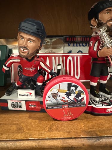 Customer photo review of Alexander Ovechkin Washington Capitals Autographed 895th Goal Red Hockey Puck - Limited Edition of 895 (pre-sale)