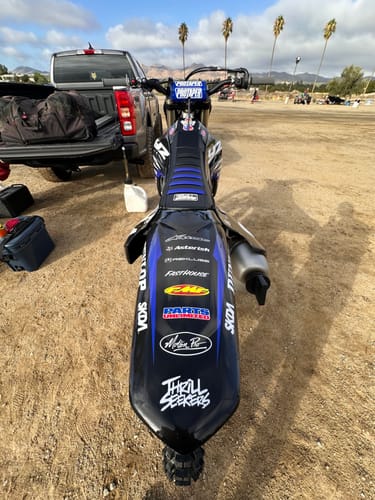 Customer photo review of Custom Seat Cover: 2021 Yamaha YZ250F