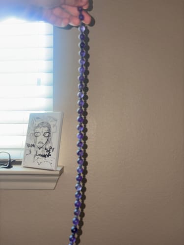 Customer photo review of Luxury Amethyst-Dumortierite Pure Gemstone Chain - World's Best Quality & Made To Last