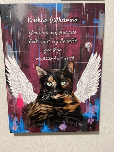 Customer photo review of Custom Pet Portrait - Abstract Style