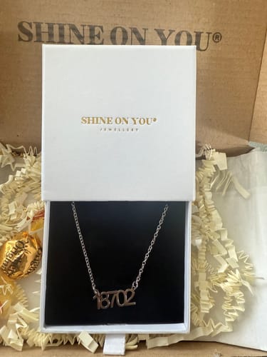 Customer photo review of CUSTOM NUMBER NECKLACE